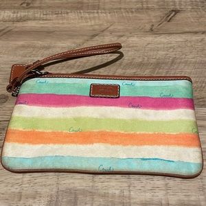 Rainbow Coach Wristlet